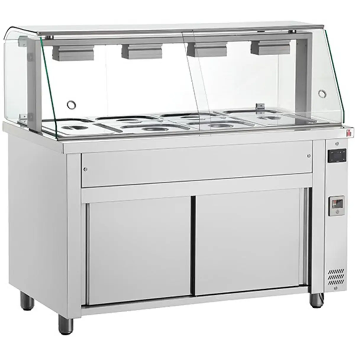 INOMAK Bain Marie With Glass Canopy 4x GN1/1 MFV714