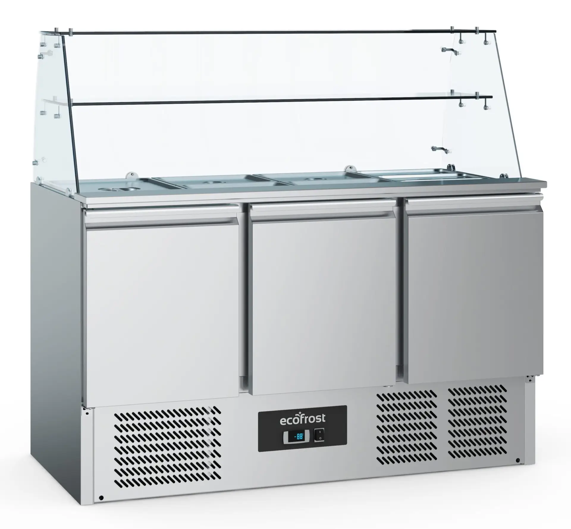 Ecofrost Refrigerated Saladette with Glass Triple Door 7950.5110