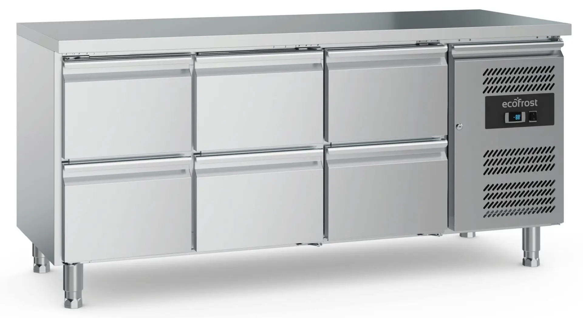 CombiSteel 700 Series Refrigerated Counter 6 Drawers with Adjustable Feet 7950.5185
