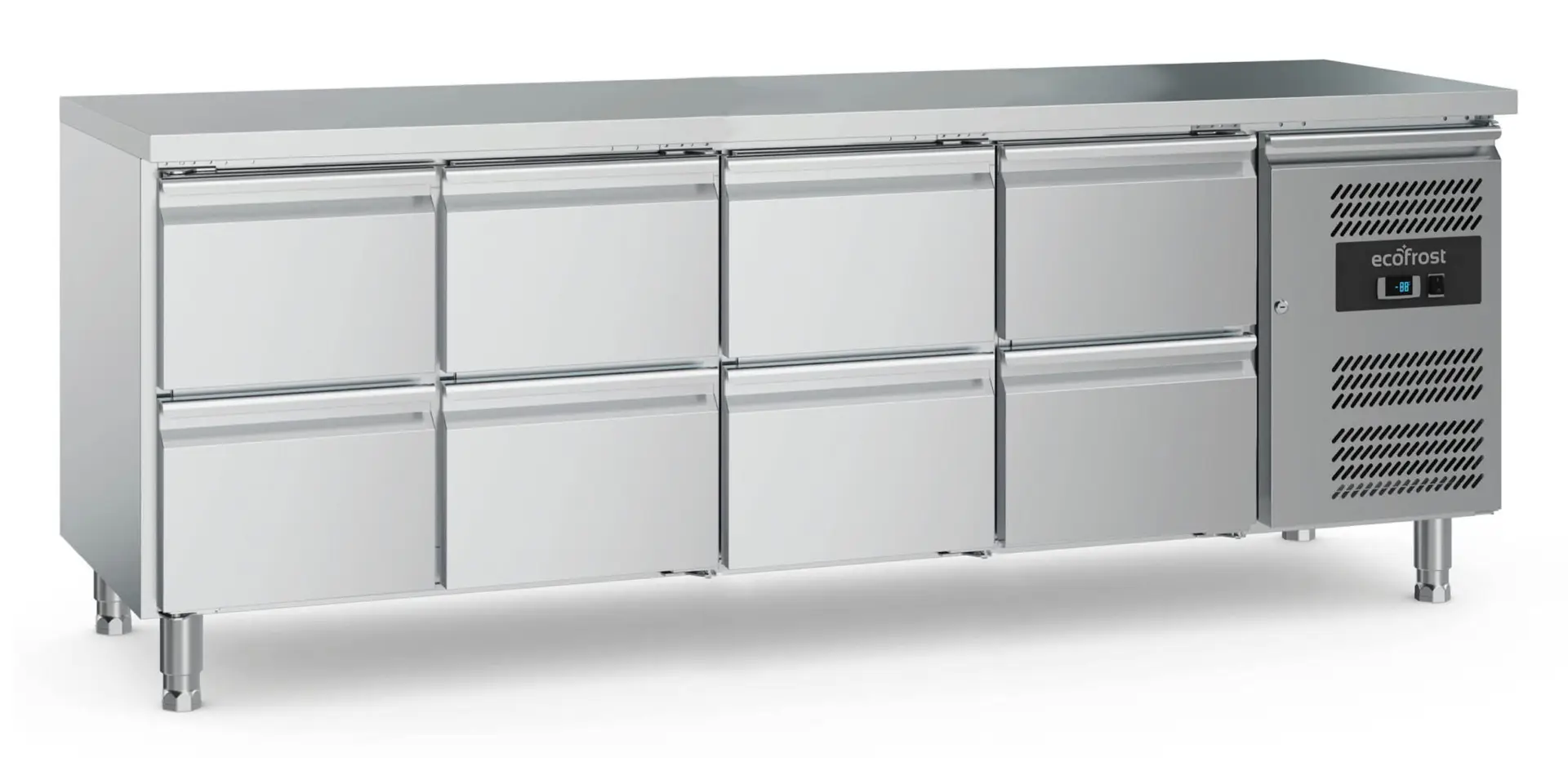 CombiSteel 700 Series Refrigerated Counter 8 Drawers with Adjustable Feet 7950.5187