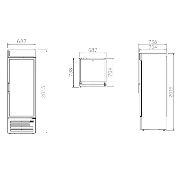 INFRICO Single Glass Door Refrigerated Merchandiser 500L NEC501RV - Image 2