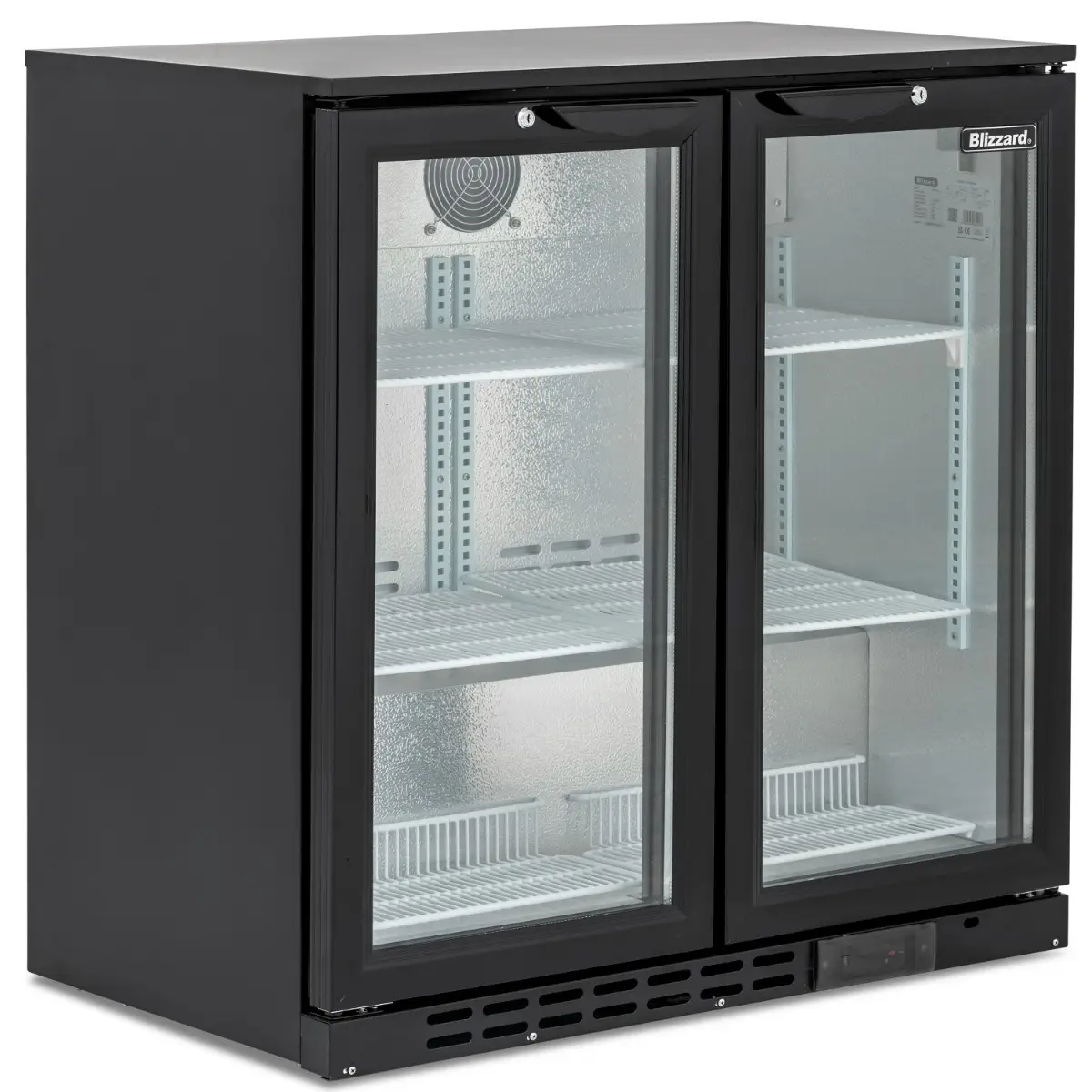 BLIZZARD Double Hinged Glass Door Bottle Cooler BAR2