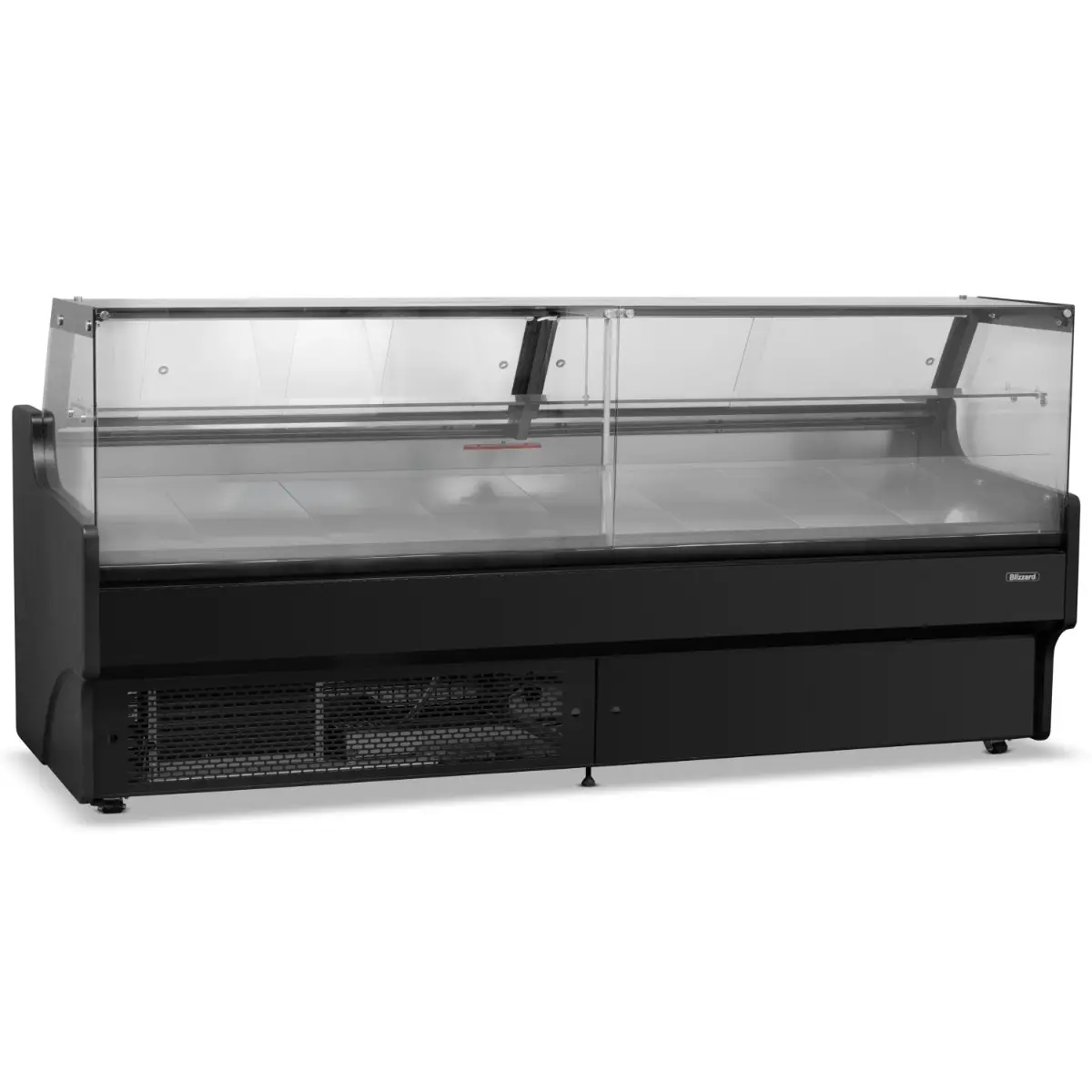 BLIZZARD 2.5m Flat Glass Serve Over Counter BFG250BKV2
