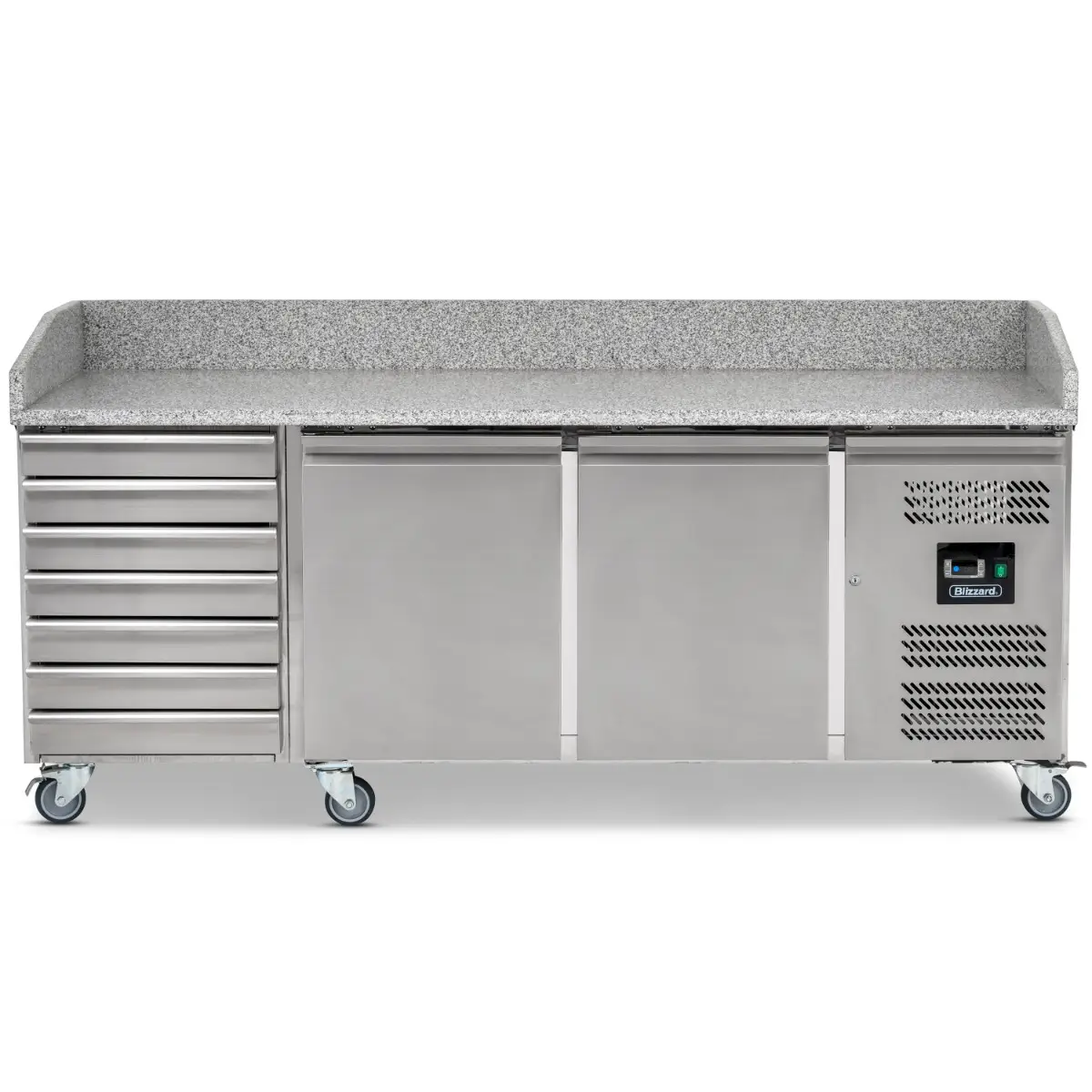 BLIZZARD Double Hinged Door Pizza Prep Counter With Neutral Drawers BPB2000-7N - Image 2