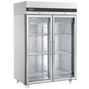 INOMAK Upright Double Hinged Glass Door Heavy Duty Freezer CFP2144CR