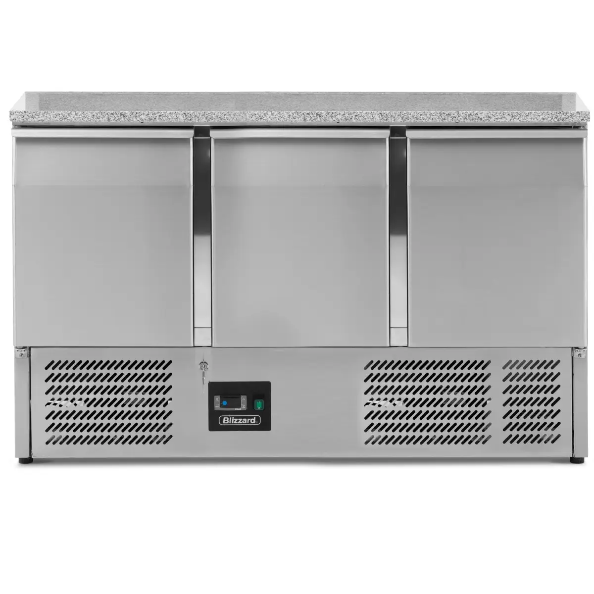 BLIZZARD Compact Triple Door Counter Refrigerator With Granite Worktop BCC3-GR-TOP - Image 2