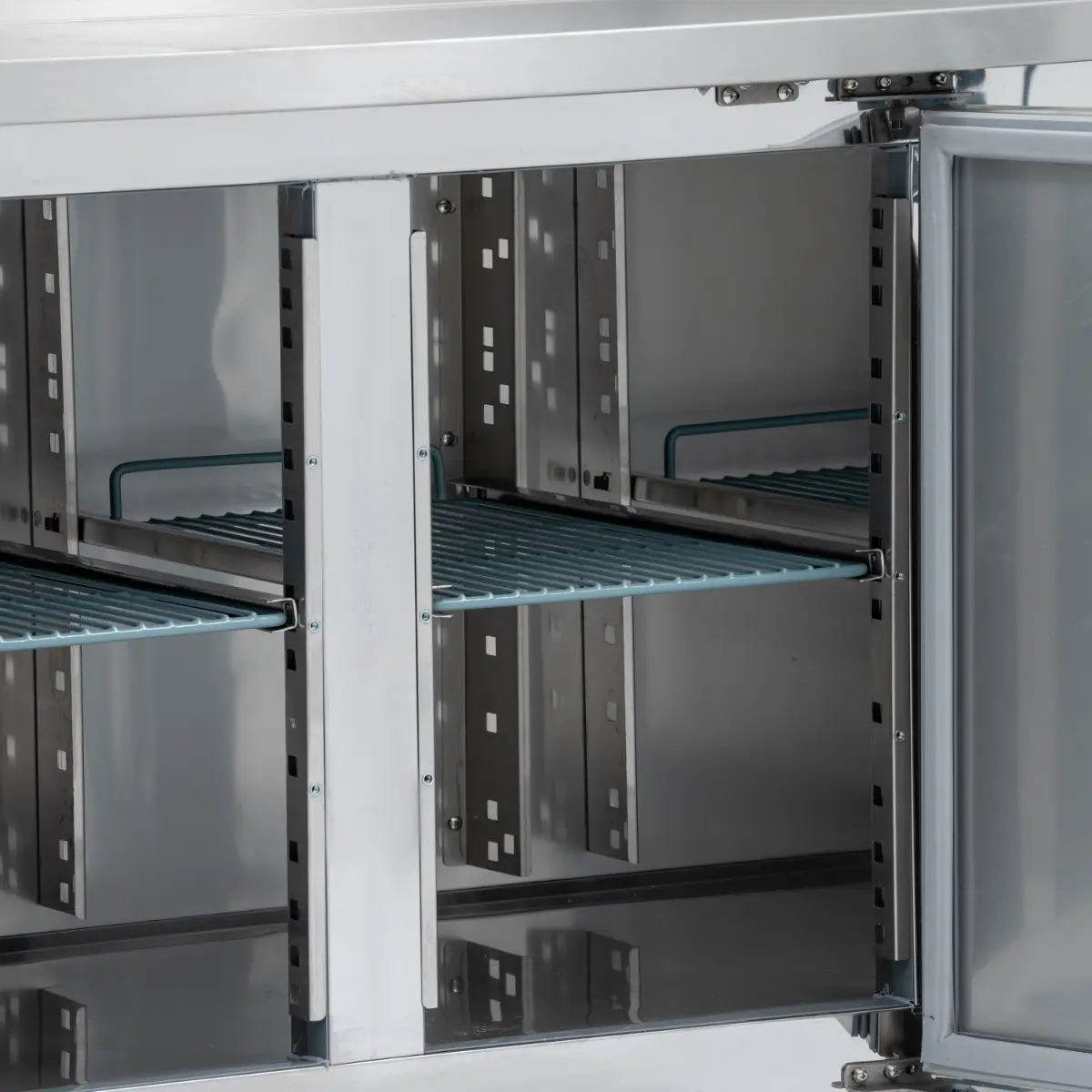 BLIZZARD Triple Door Refrigerated Prep Counter With Raised Collar HBC3EN - Image 7