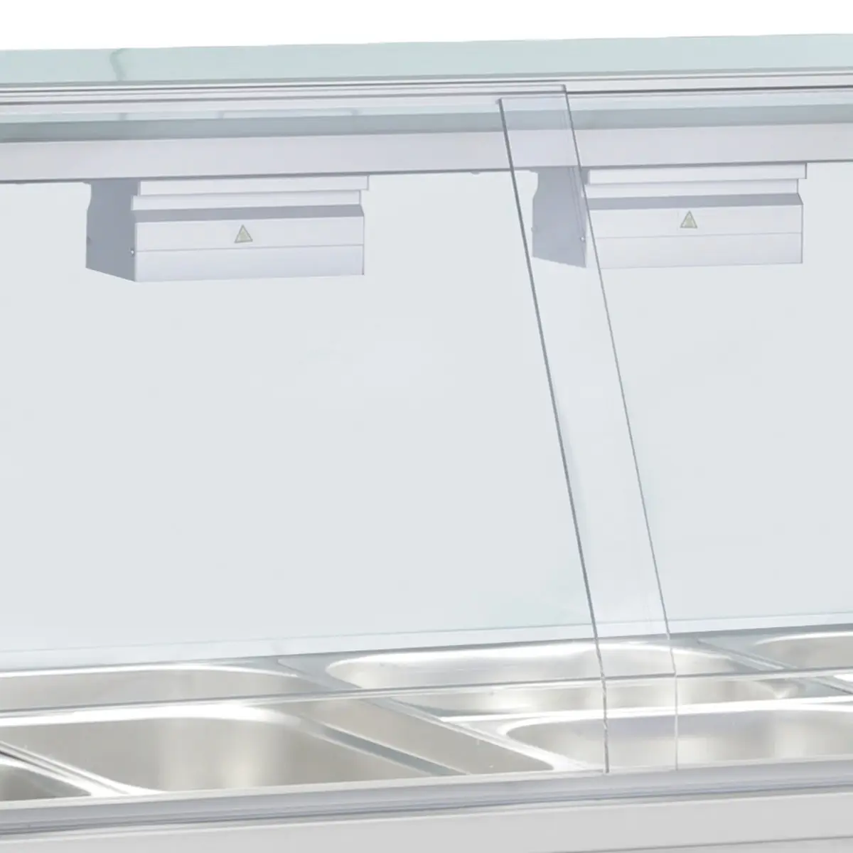 INOMAK Counter Top Bain Marie With Glass Canopy 4 x GN1/1 MBV614 - Image 3