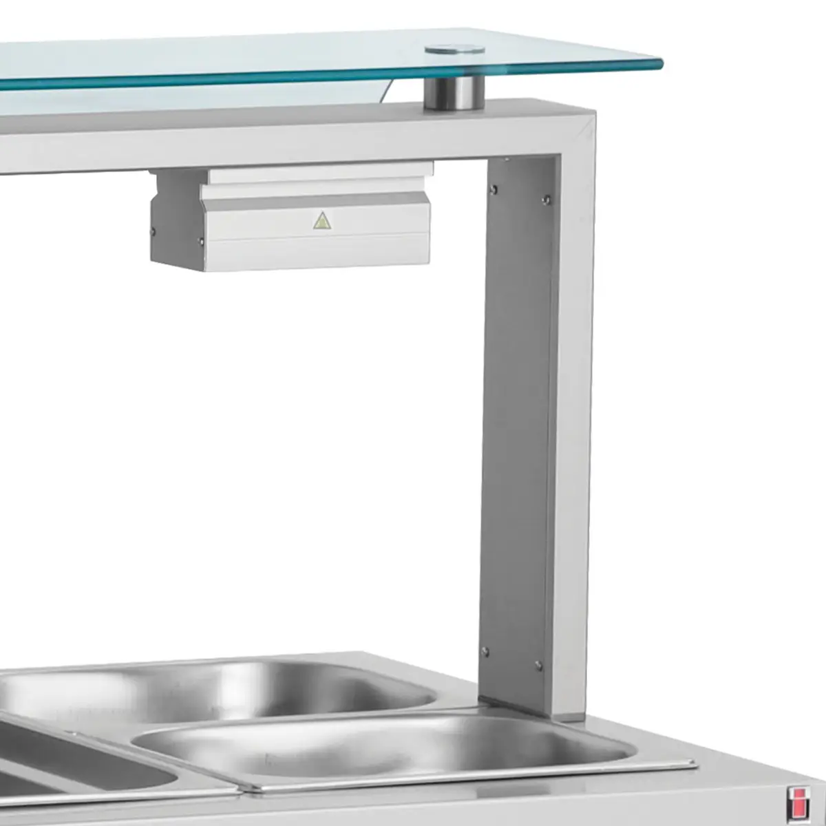 INOMAK Bain Marie With Heated Cupboard And Sneeze Guard 4x GN1/1 MJV714 - Image 3