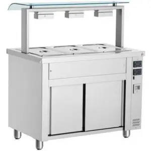 INOMAK Bain Marie With Sneeze Guard 3x GN1/1 MVV711