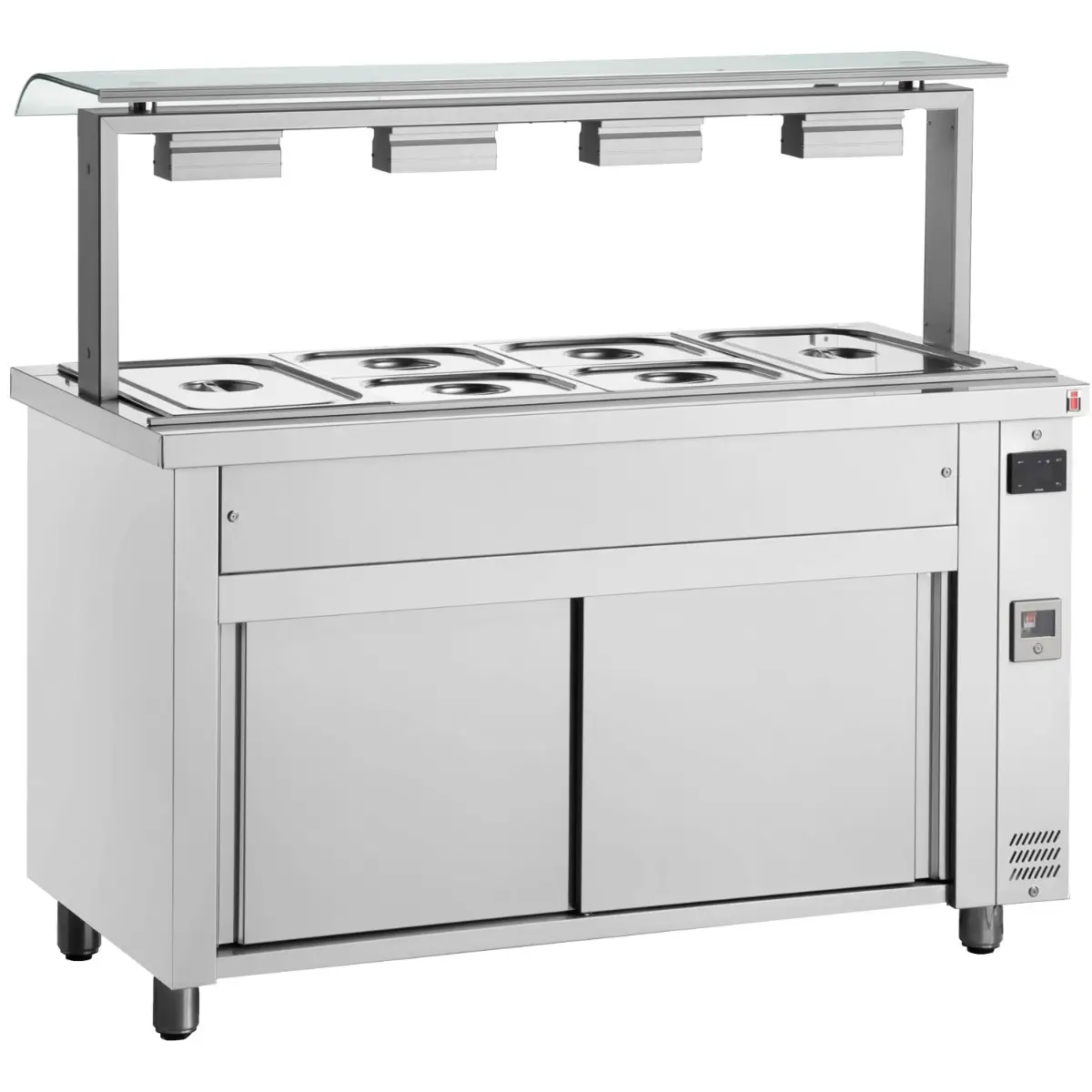 INOMAK Bain Marie With Sneeze Guard 4x GN1/1 MVV714