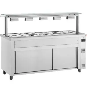 INOMAK Bain marie with sneeze guard 5x GN1/1 MVV718