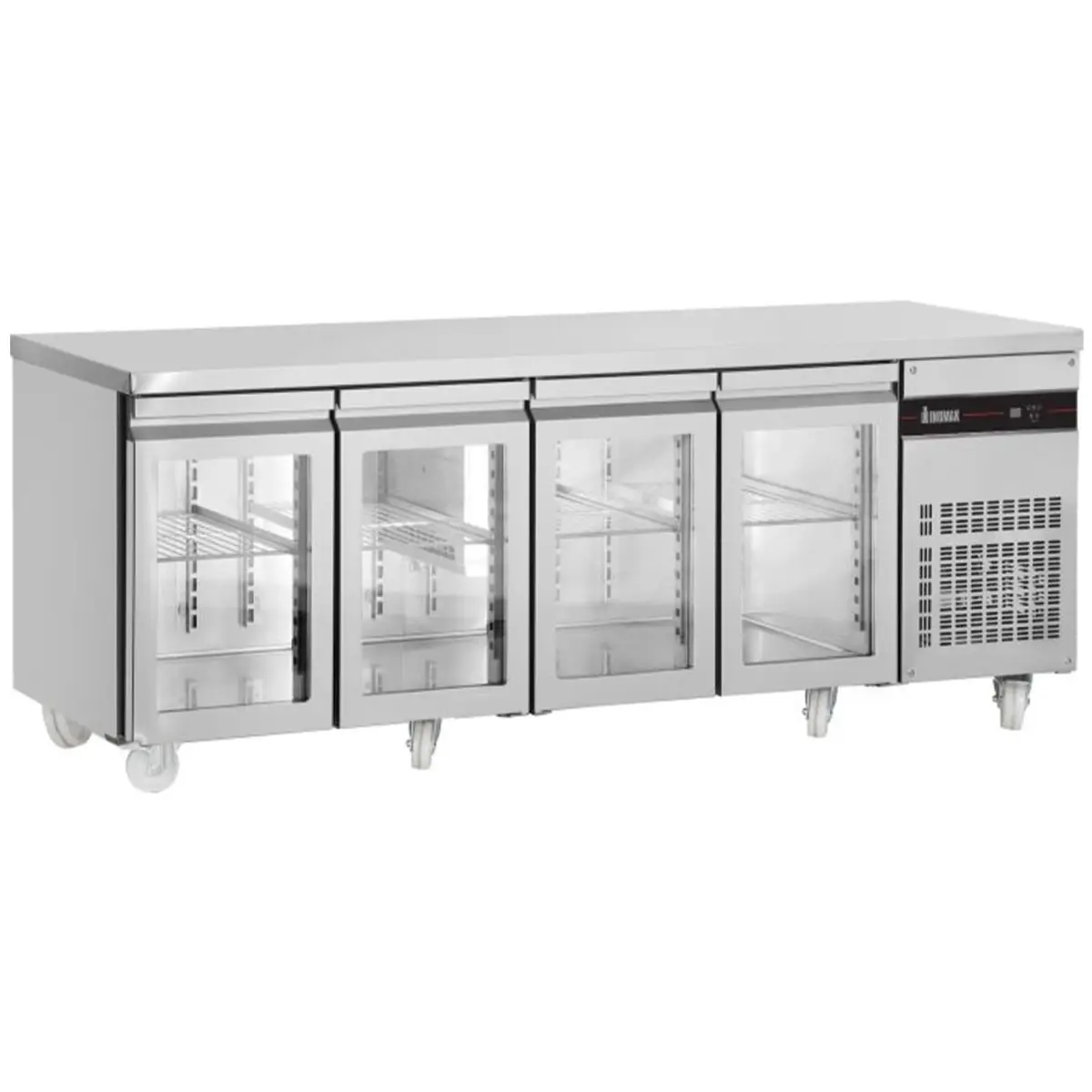 INOMAK 583L Four Hinged Glass Door Gastronorm Counter Refrigerator PN9999CR-HC