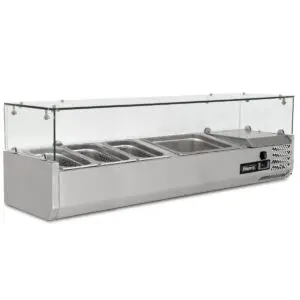 BLIZZARD 1.2m Glass Canopy 1/3 Gastronorm Prep Top TOP1200CR