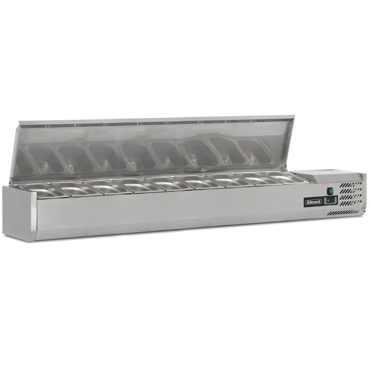 BLIZZARD 2m Hinged 1/3 Gastronorm Prep Top TOP2000EN