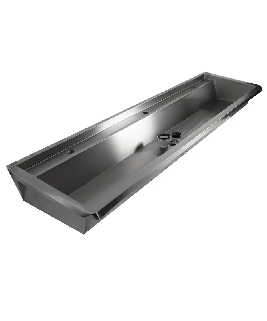 CombiSteel Stainless Steel Wash Basin 3 Taps 1800mm incl. Drain Plug and Splash Shield, excl. Taps 7013.4610 - Image 7
