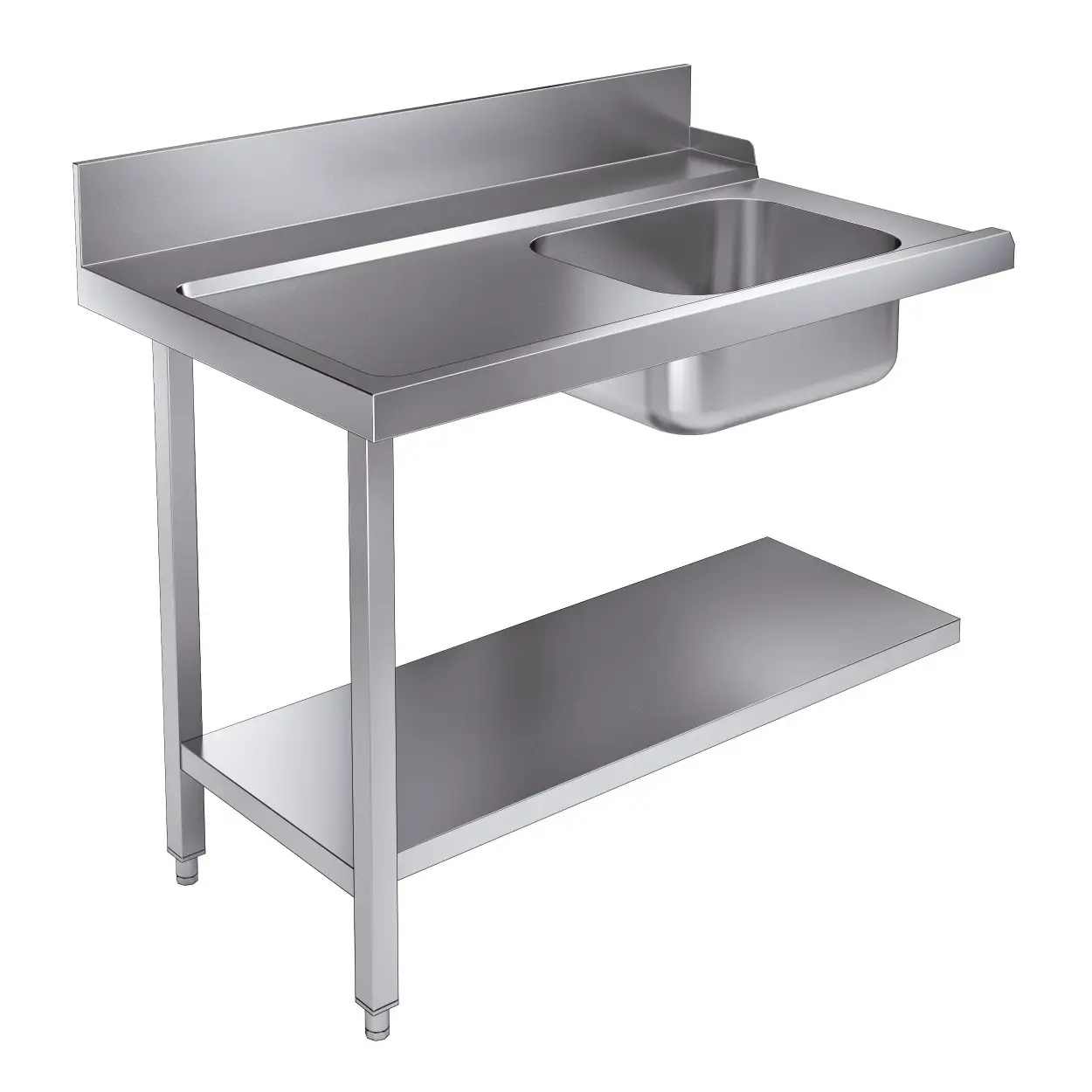 CombiSteel Entry Table with Bottom Shelf 1200mm Left for SL Pass-through Dishwasher 720 (fits 7280.0045-0046) 7106.0005