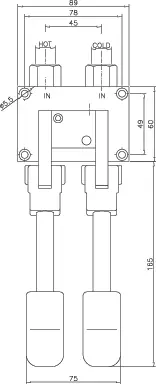 CombiSteel Pedal Controlled Mixing Faucet 2 Pedals 7212.0060 - Image 2