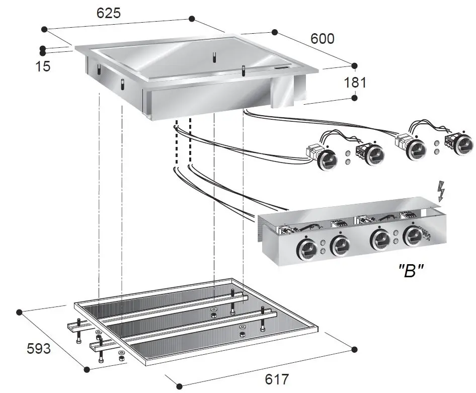CombiSteel Electric Fry Top Chrome 7266.0060 - Image 2