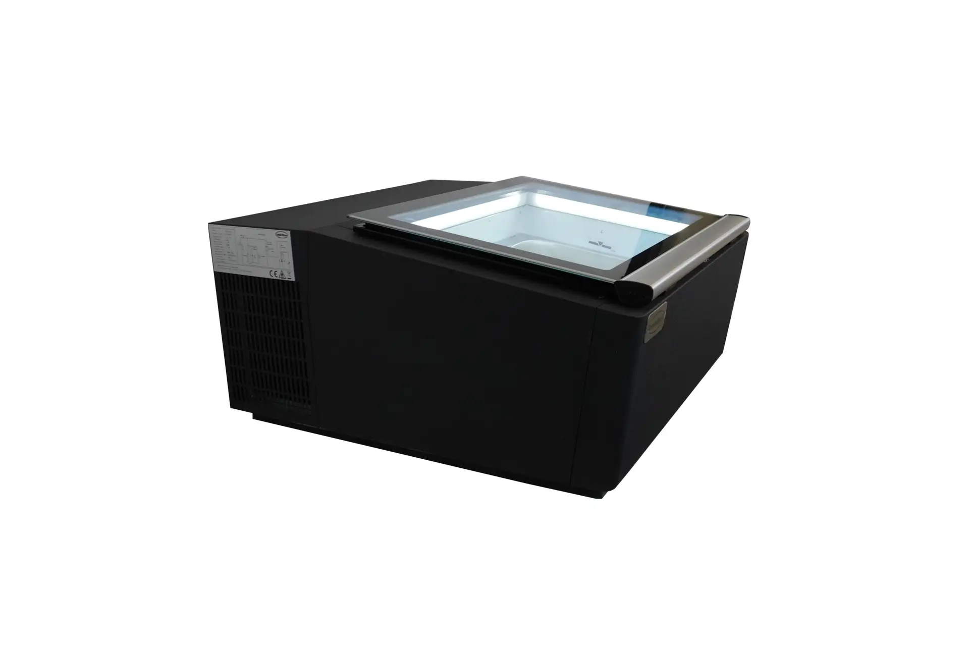 CombiSteel Countertop Ice Cream Display Freezer Black Opens on the Operating Side 7292.0010 - Image 6
