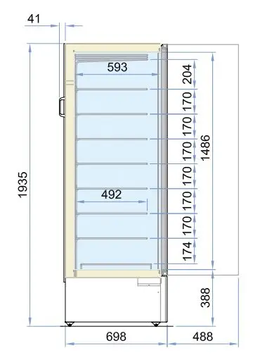 CombiSteel Marin Static Glass Door Display Freezer 7295.0070 - Image 2