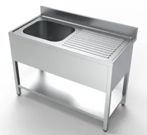 CombiSteel 600 Series Sink Unit with Shelf 1200mm 1 Bowl Left 7333.0800