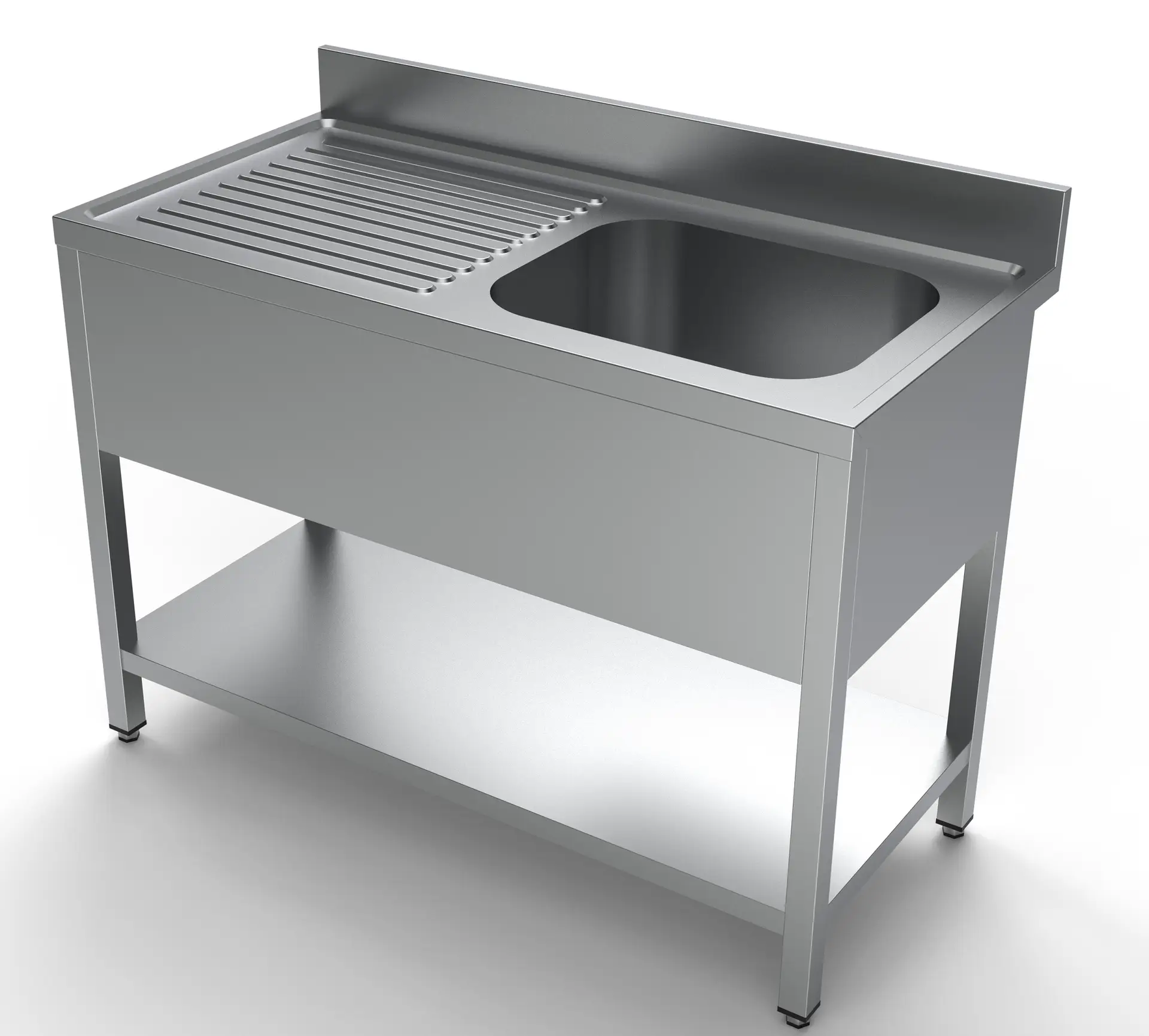 CombiSteel 600 Series Sink Unit with Shelf 1200mm 1 Bowl Right 7333.0805