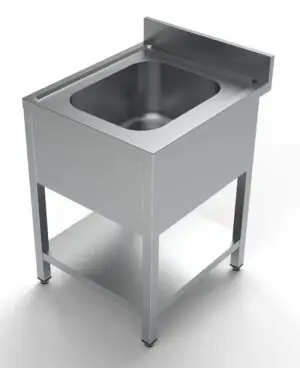 CombiSteel 700 Series Sink Unit with Shelf 600mm 1 Bowl Middle 7333.0810