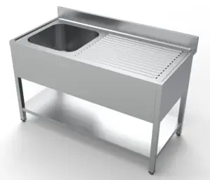 CombiSteel 700 Series Sink Unit with Shelf 1400mm 1 Bowl Left 7333.0840