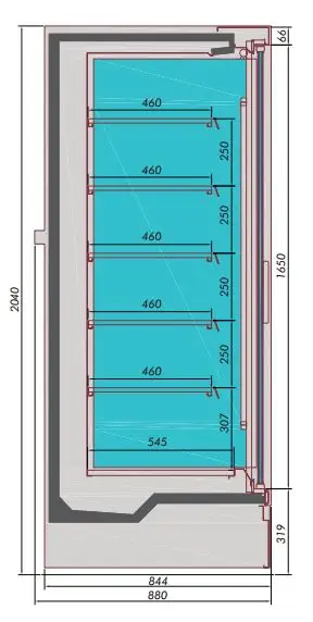 CombiSteel Mike 1.3m Wall Mounted Unit 7350.0065 - Image 2