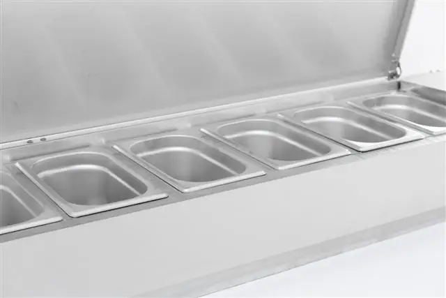 CombiSteel Refrigerated Counter Top Stainless Steel Top 6x 1/4GN 7450.0027 - Image 4