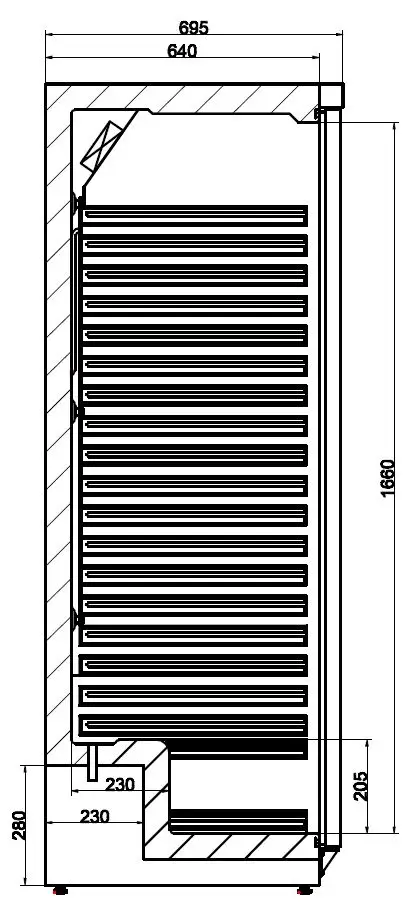 CombiSteel Single Door Stainless Steel Fridge 7450.0560 - Image 2