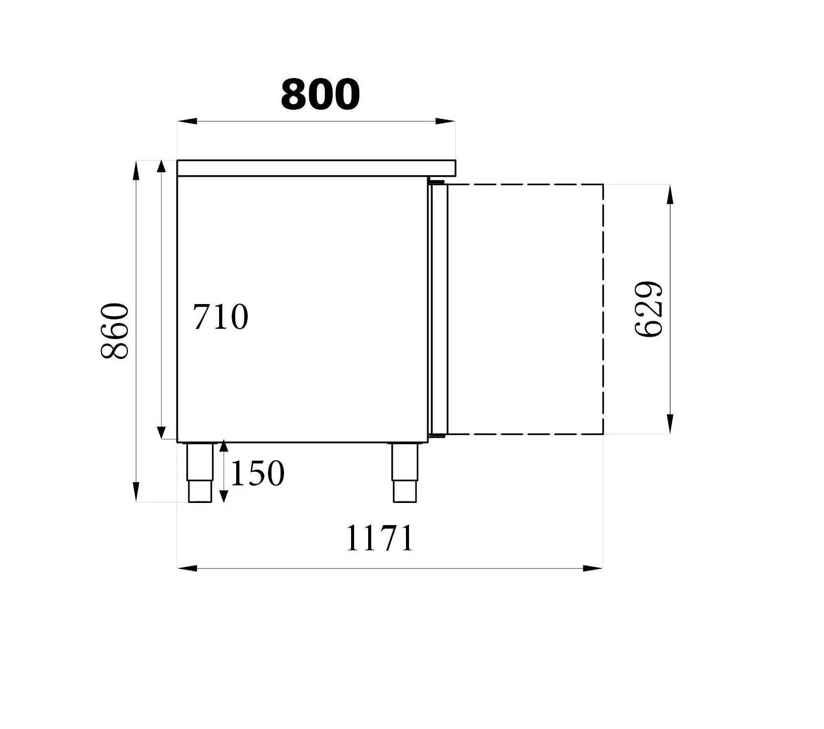 CombiSteel Refrigerated Bakery Counter Double Door 7450.1215 - Image 2