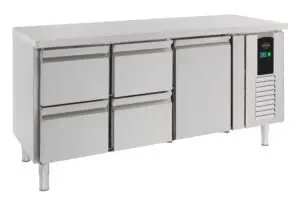 CombiSteel 700 Series Refrigerated Counter Single Door and 4 Drawers Energy Line 7450.5030