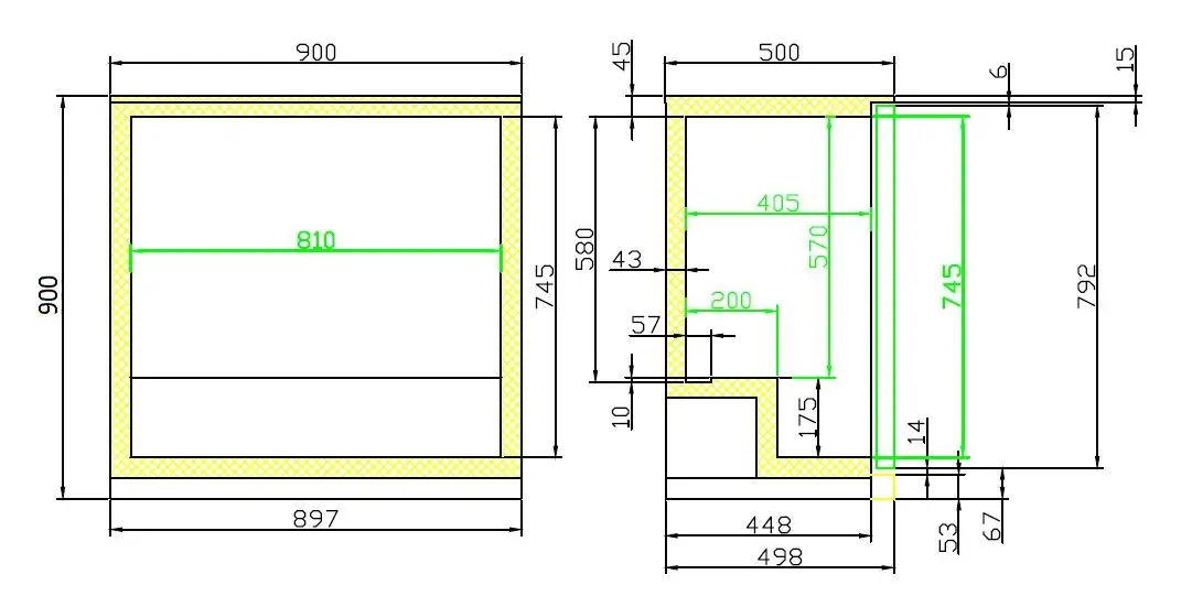 CombiSteel Back Bar Cooler Black Double Door 7455.1305 - Image 3