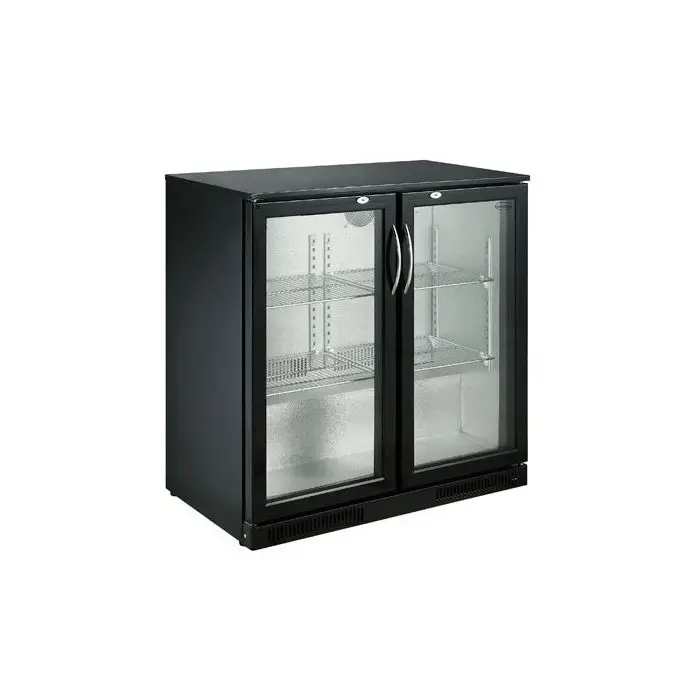 CombiSteel Back Bar Cooler Black Double Door 7455.1305 - Image 2