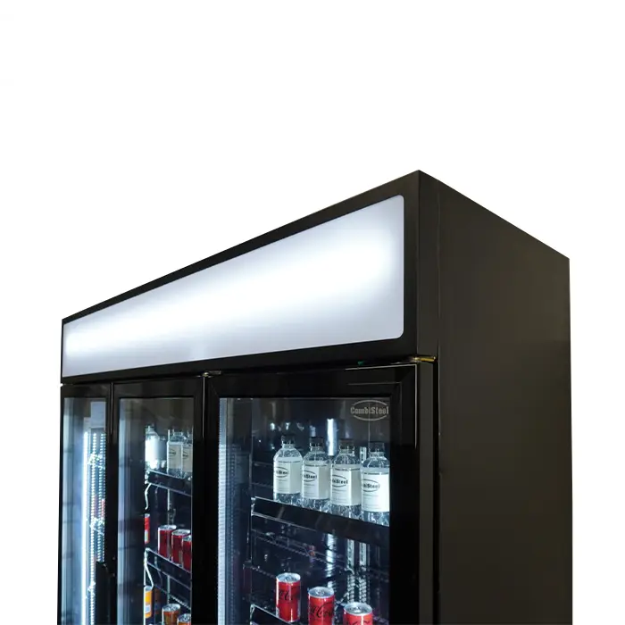 CombiSteel Triple Glass Door Display Fridge Black FCU-1200 BL 7455.2115 - Image 6