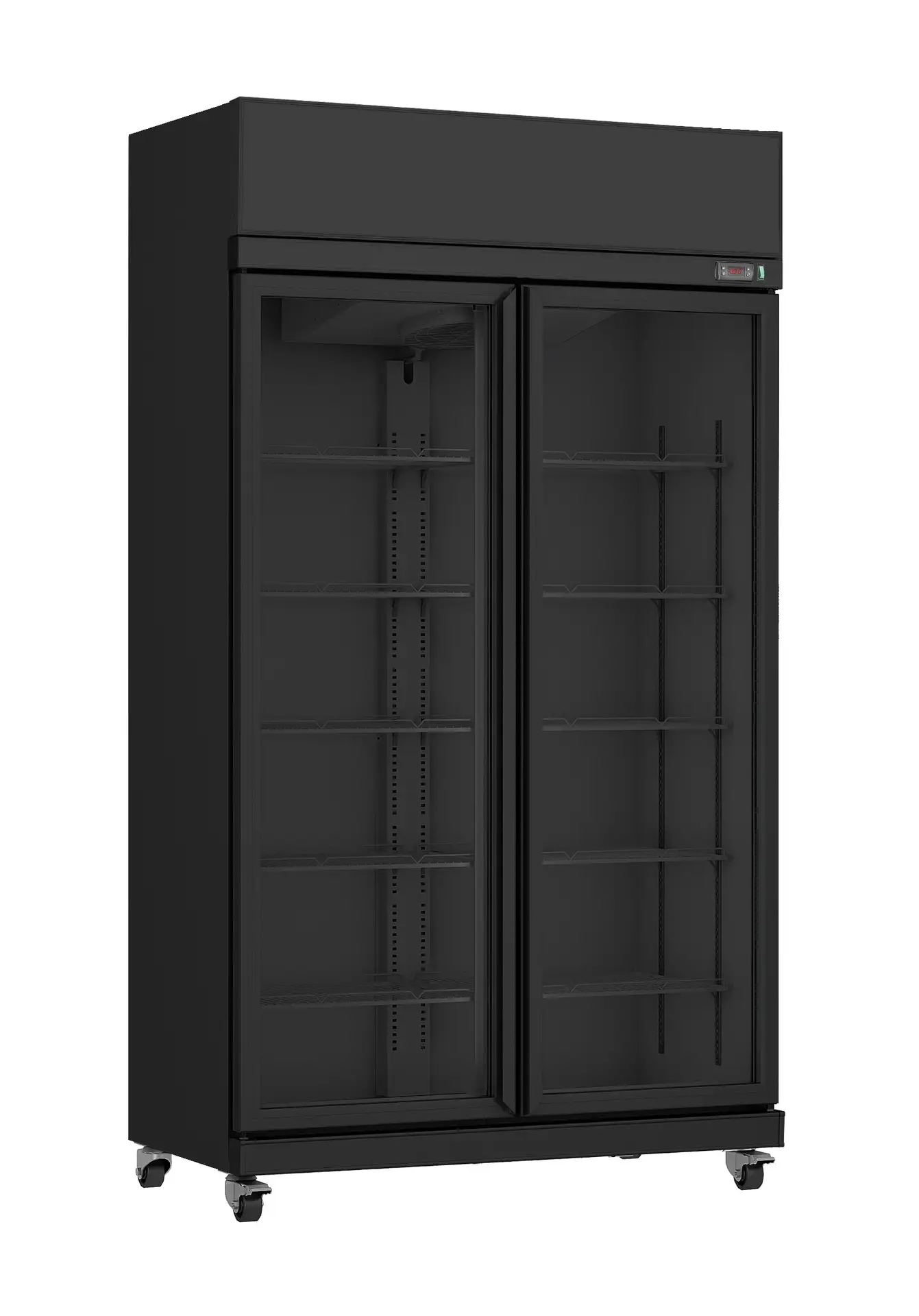 CombiSteel Double Glass Door Display Fridge Black IRM-770 BL 7455.3150