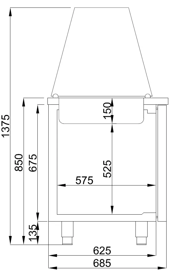 CombiSteel Saladette Triple Door 4x 1/1GN Container 7489.5155 - Image 3