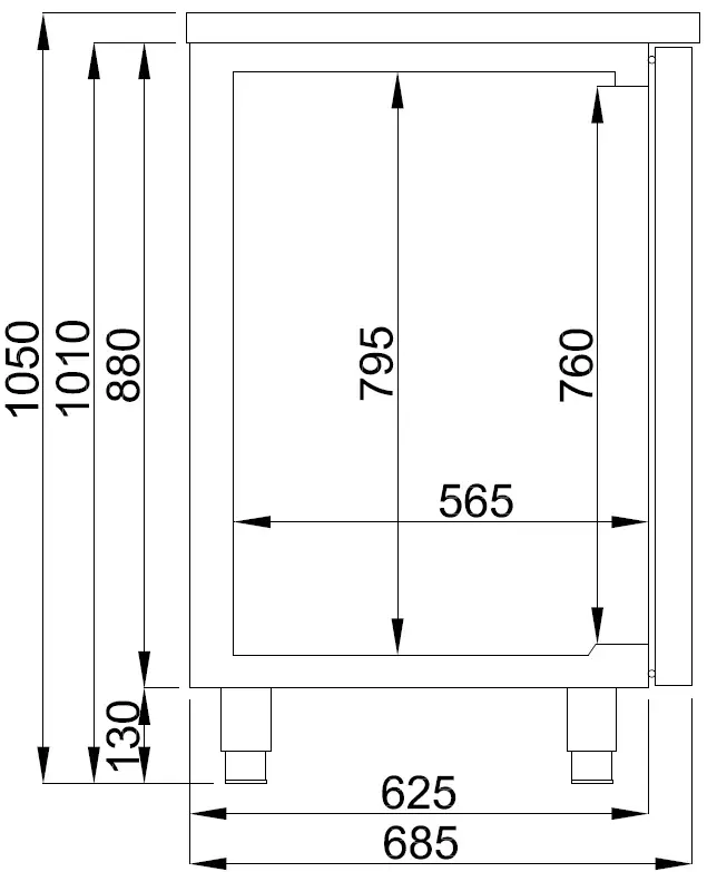 CombiSteel Beer Counter Double Door 1R 7489.5310 - Image 2