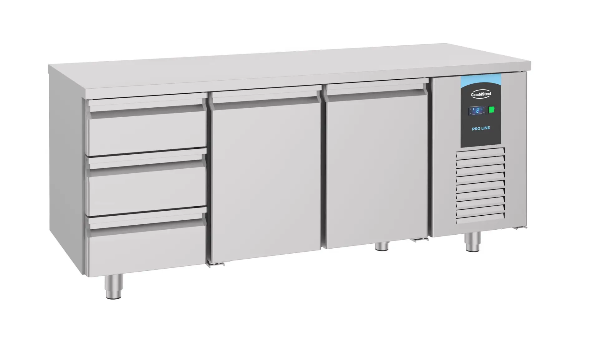 CombiSteel 700 Series Refrigerated Counter Double Door 3 Drawers Energy Line 7489.5555