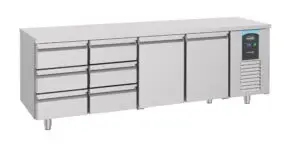 CombiSteel 700 Series Refrigerated Counter Double Door 6 Drawers Energy Line 7489.5570