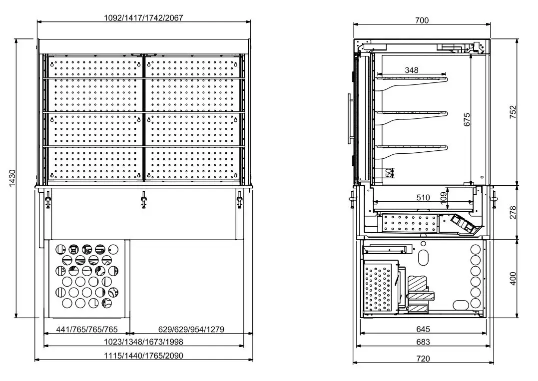 CombiSteel Drop-in Cubic Refrigerated Display - Closed 4/1 7495.0125 - Image 2