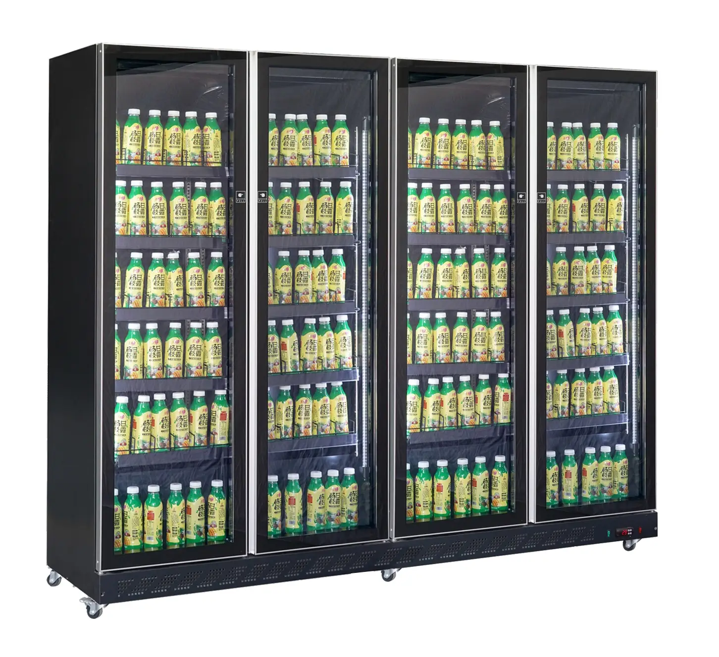 CombiSteel 4 Glass Door Display Fridge Black 7526.0020