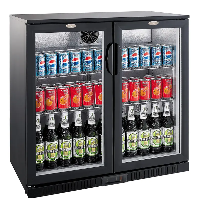 CombiSteel Back Bar Cooler Black Double Door 7527.0010