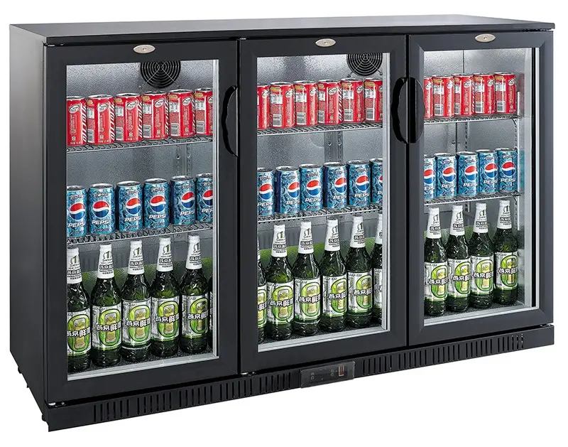 CombiSteel Back Bar Cooler Black Triple Door 7527.0040
