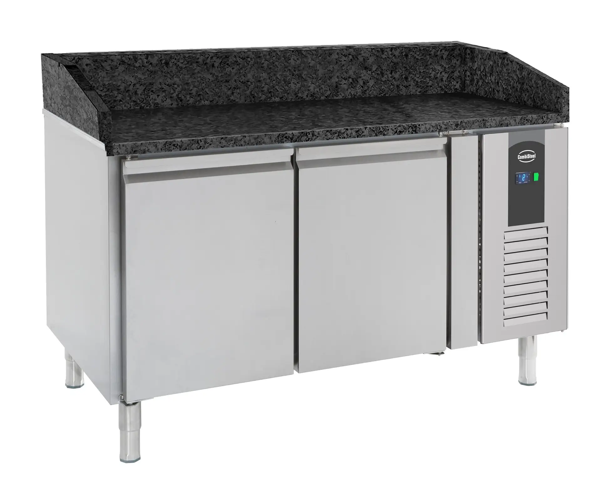 CombiSteel Pizza Counter Double Door Black Granite Worktop 7950.0050