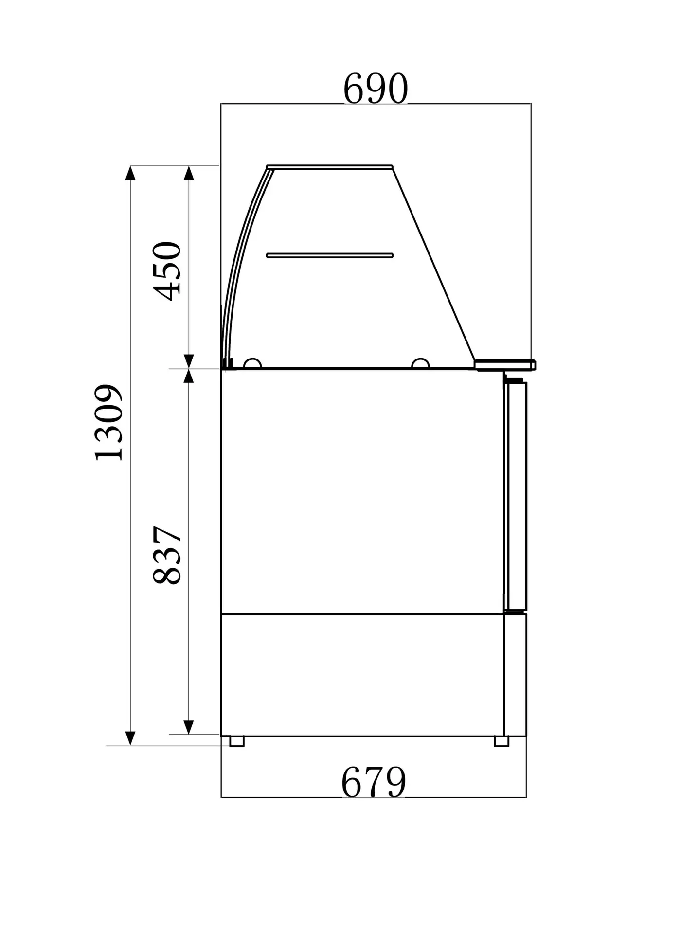 CombiSteel Refrigerated Saladette with Glass Triple Door 7950.0405 - Image 2