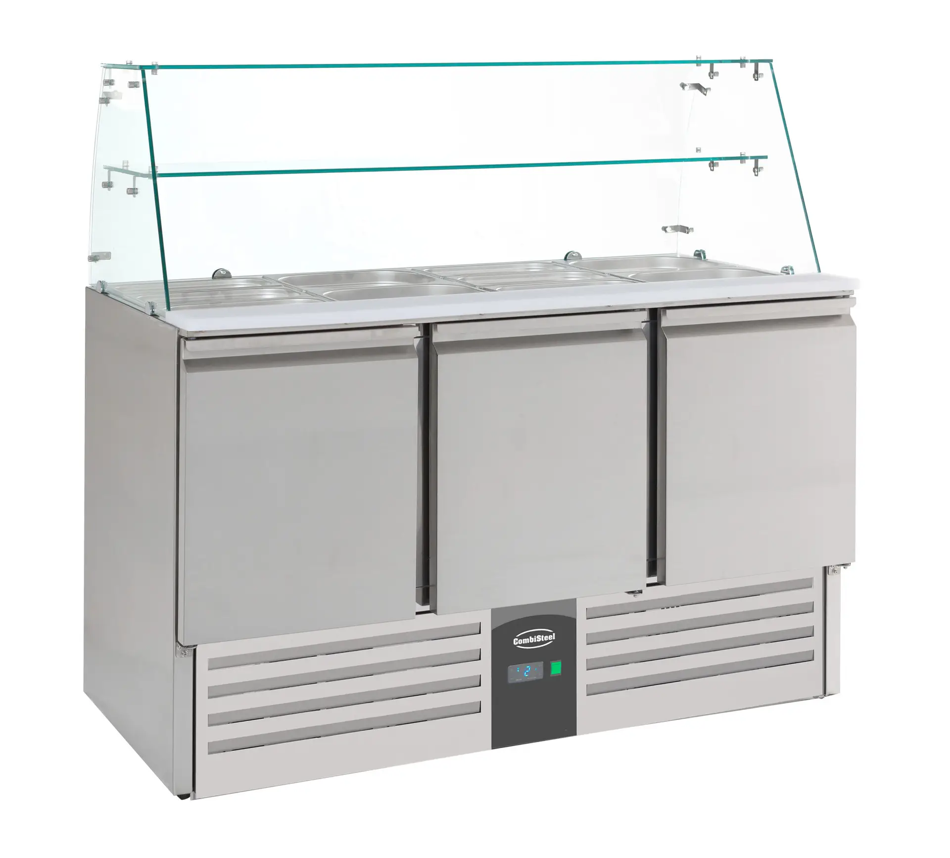 CombiSteel Refrigerated Saladette with Glass Triple Door 7950.0405