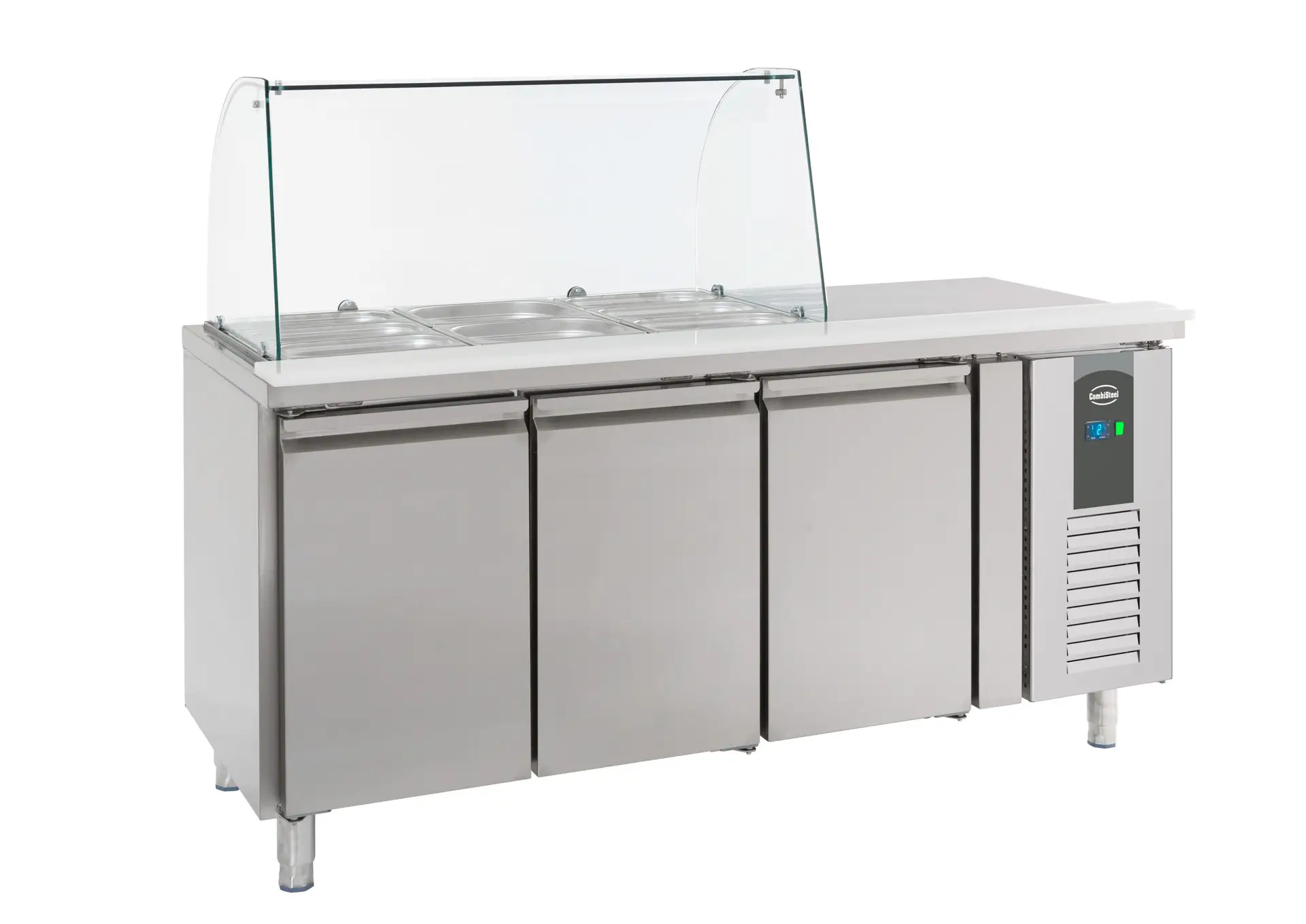 CombiSteel Refrigerated Counter with Glass Cover Triple Door 7950.0415